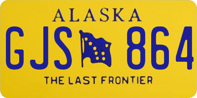 AK license plate GJS864