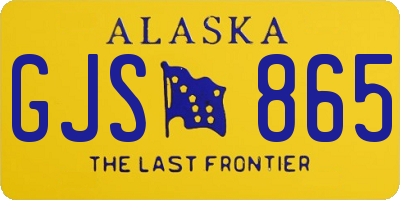 AK license plate GJS865