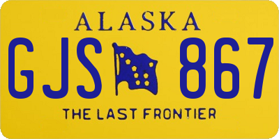 AK license plate GJS867