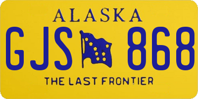 AK license plate GJS868