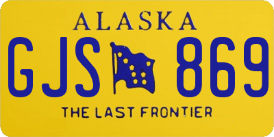 AK license plate GJS869