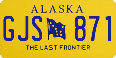 AK license plate GJS871