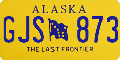 AK license plate GJS873