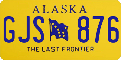 AK license plate GJS876