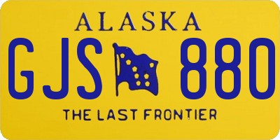 AK license plate GJS880