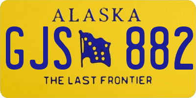 AK license plate GJS882