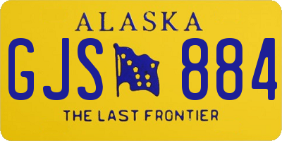 AK license plate GJS884