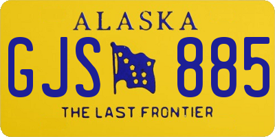 AK license plate GJS885