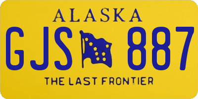 AK license plate GJS887