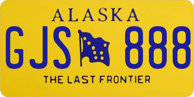 AK license plate GJS888