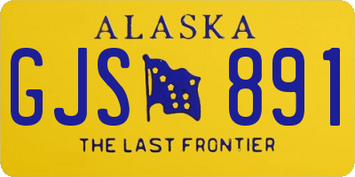 AK license plate GJS891