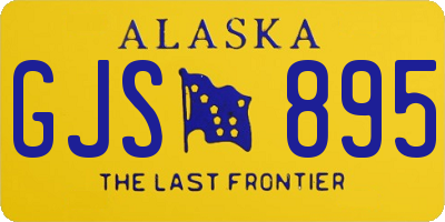 AK license plate GJS895
