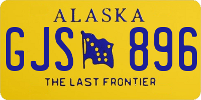 AK license plate GJS896