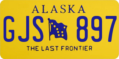 AK license plate GJS897