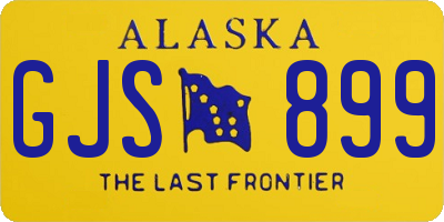 AK license plate GJS899