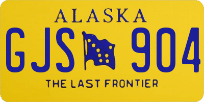 AK license plate GJS904