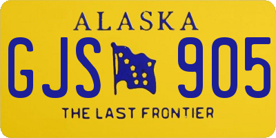 AK license plate GJS905