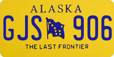 AK license plate GJS906