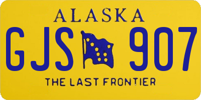 AK license plate GJS907