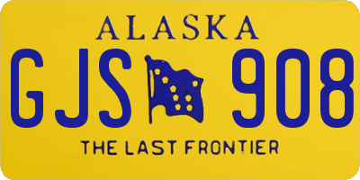 AK license plate GJS908