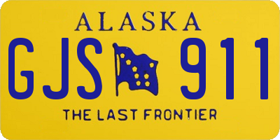 AK license plate GJS911