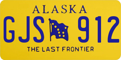 AK license plate GJS912