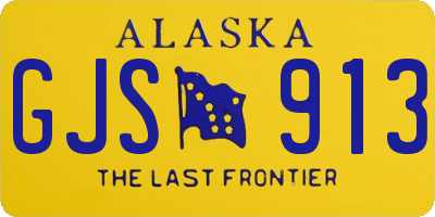 AK license plate GJS913