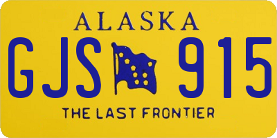 AK license plate GJS915