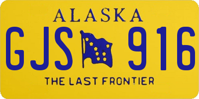 AK license plate GJS916