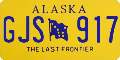 AK license plate GJS917