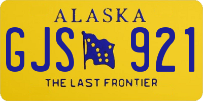 AK license plate GJS921