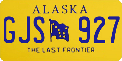 AK license plate GJS927