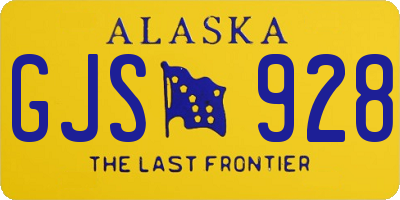 AK license plate GJS928