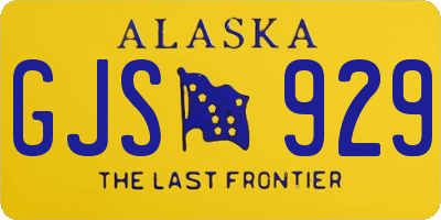 AK license plate GJS929