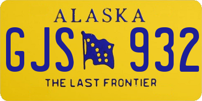 AK license plate GJS932