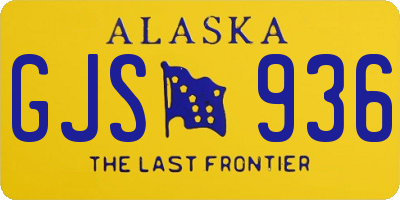 AK license plate GJS936