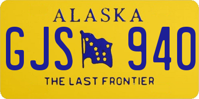 AK license plate GJS940