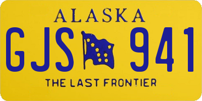 AK license plate GJS941