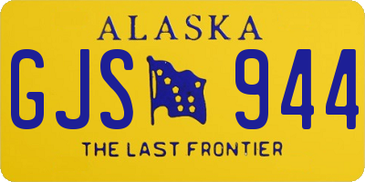 AK license plate GJS944