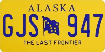 AK license plate GJS947
