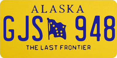 AK license plate GJS948