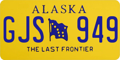 AK license plate GJS949