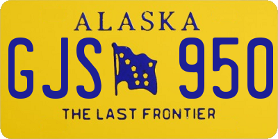 AK license plate GJS950