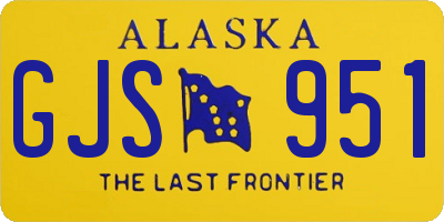 AK license plate GJS951