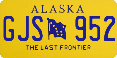 AK license plate GJS952