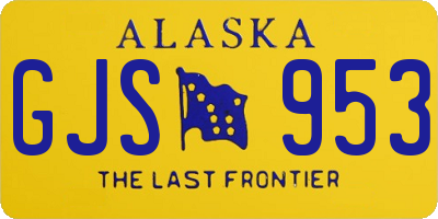 AK license plate GJS953