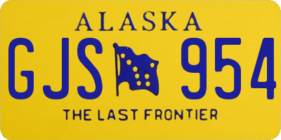 AK license plate GJS954