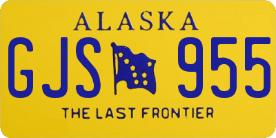 AK license plate GJS955