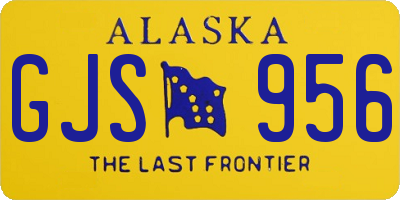 AK license plate GJS956