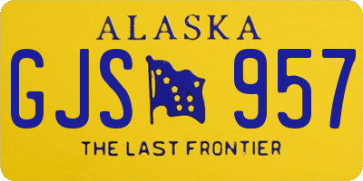 AK license plate GJS957